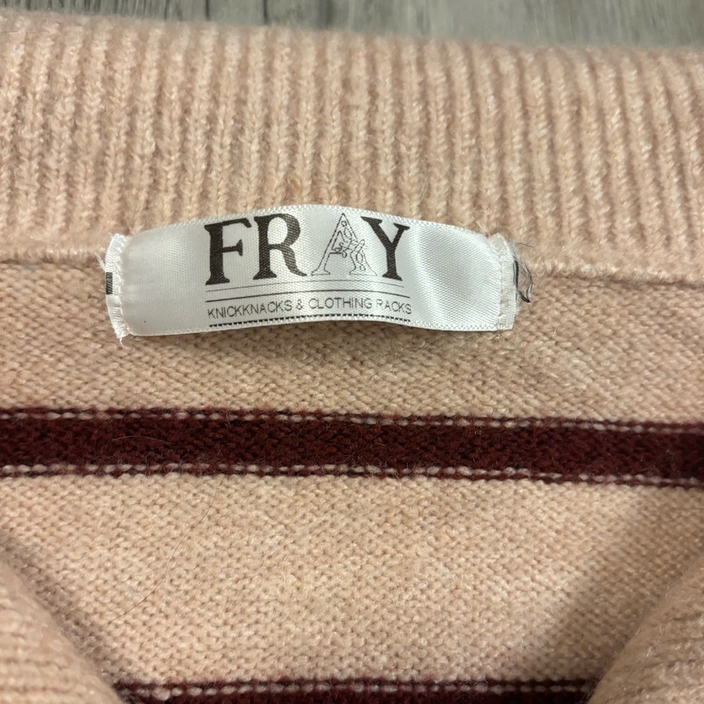 💐FRAY Boutique💐 Striped Quarter-Zip Sweater - Picture 3 of 6